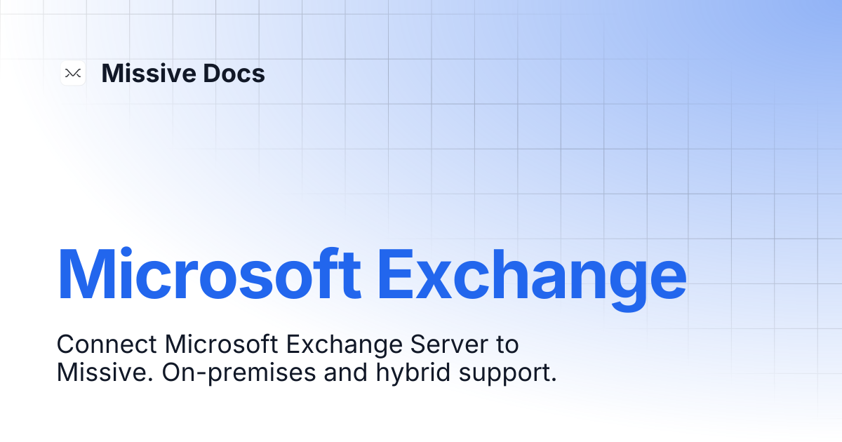 Microsoft Exchange | Missive Docs