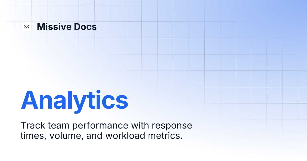 Analytics | Missive Docs