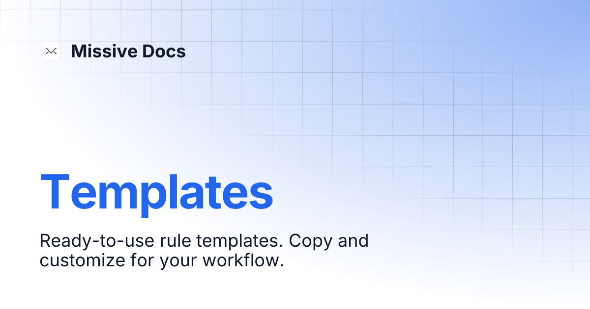 Templates | Missive Docs
